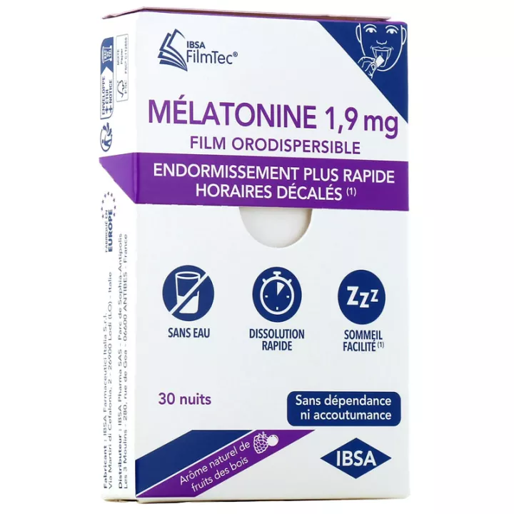 Melatonine Filmtech 1,9mg Film Orodispersible x30