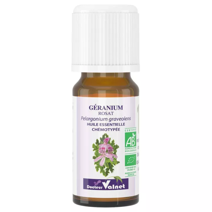 Dr Valnet Organic Essential Oil Geranium Rosat 10 ml