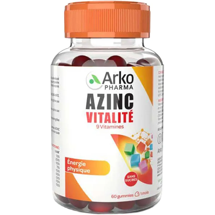 Azinc Vitality 9 Vitaminas Arkopharma 60 Gummies