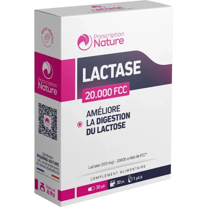 Prescription Nature Lactase 20.000 FCC 30 capsules