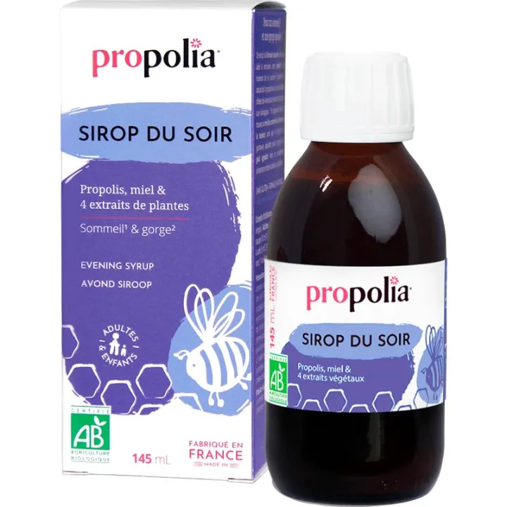 Propolia Sciroppo serale biologico per il sonno e la gola 145 ml
