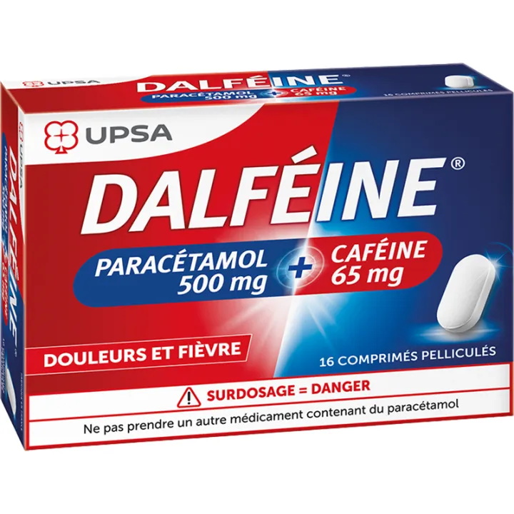 Dalfeine Paracetamol 500mg + Caffeine 65mg 16 tablets