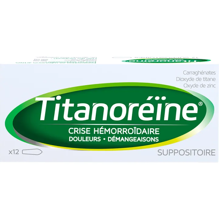 Titanoreïne 12 supositórios para as hemorróidas