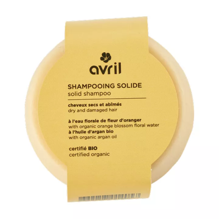 Avril Organic Solid Shampoo Droog en Beschadigd Haar 100g
