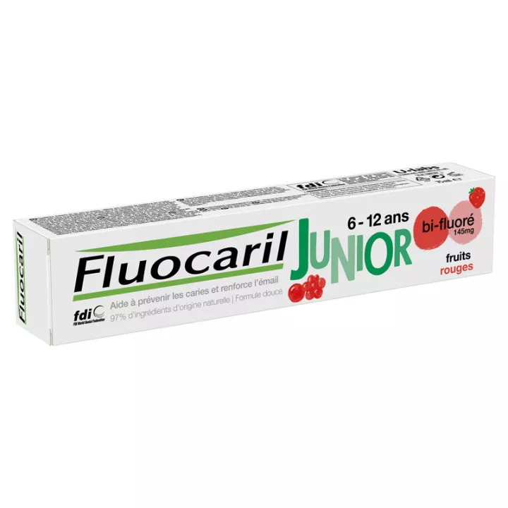 Fluocaril Junior 6-12 jaar Tandpastagel Rode Vruchten 75ml
