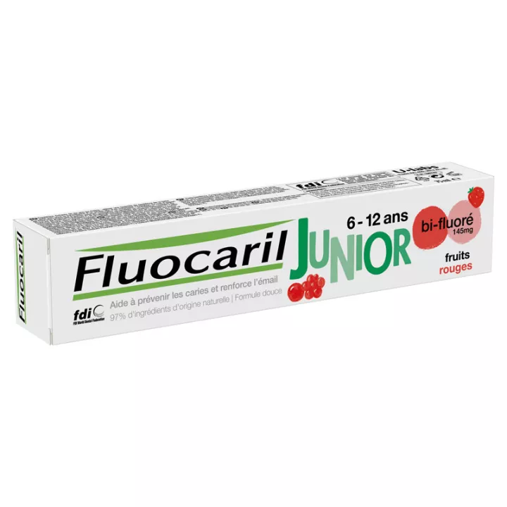 Fluocaril Junior 6-12 anos Gel Pasta de Dentes Frutas Vermelhas 75ml