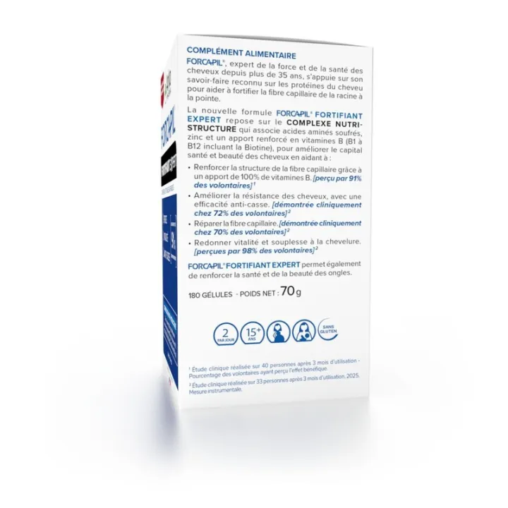 Forcapil «Укрепляющий эксперт» для ослабленных волос и ногтей, 180+60 капсул