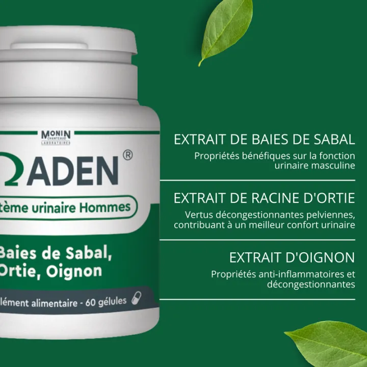 Aden Homme urinary comfort 60 capsules
