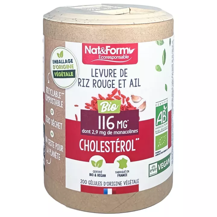Nat & Form Rote Reishefe + Knoblauch Bio Kapseln