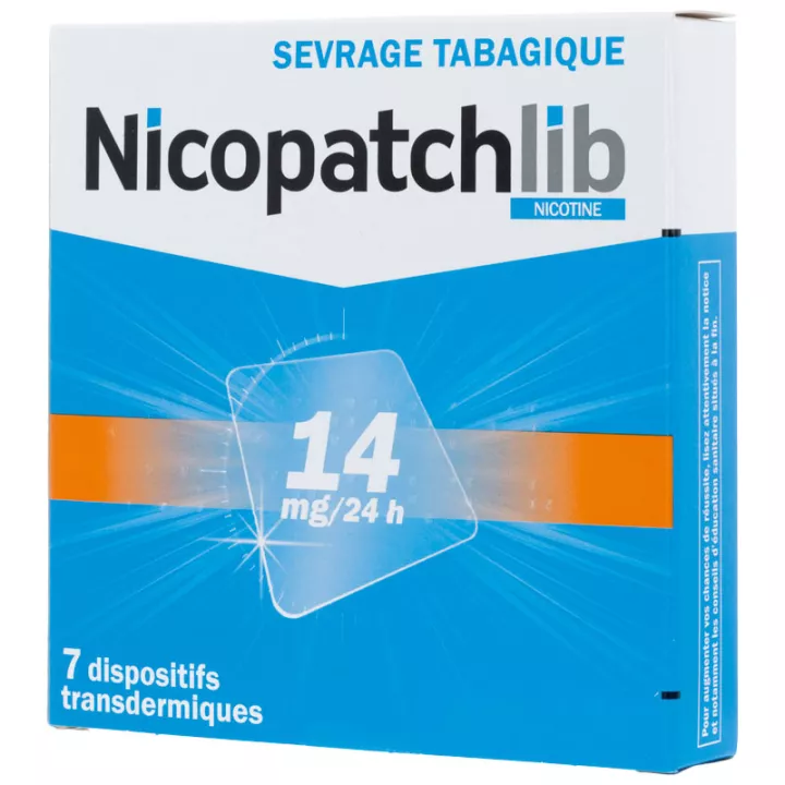 NicopatchLib Nicotine Sevrage Tabagique 14mg / 24h Patchs
