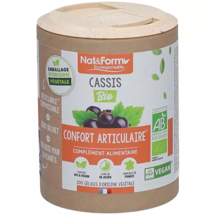 Nat & Form Cassis Feuille Bio 200 Gélules Végétales