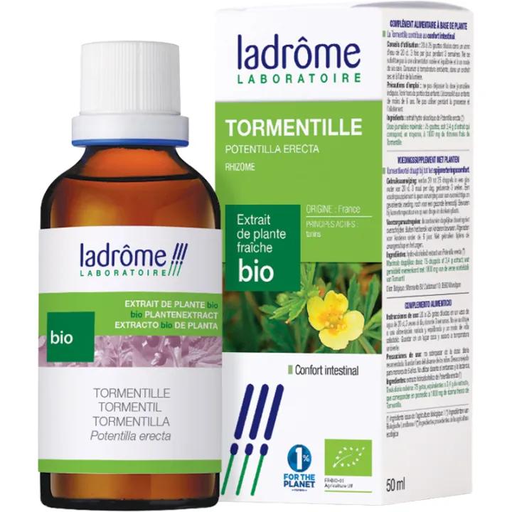 Ladrôme Extraits de Plante Fraîche Bio Tormentille 50 ml