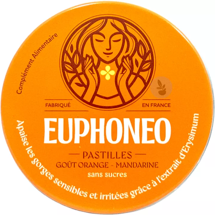 Euphon-eo Garganta Dolorida 50 Pastillas para chupar Naranja Mandarina