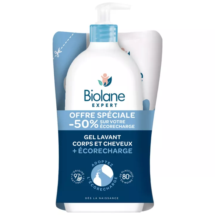 Gel Biolane Expert para lavagem corporal e capilar