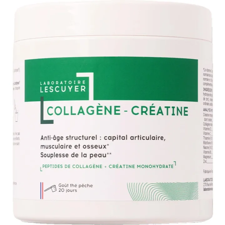 Lescuyer Kollagen-Kreatin-Pulver mit Pfirsichgeschmack 200 g
