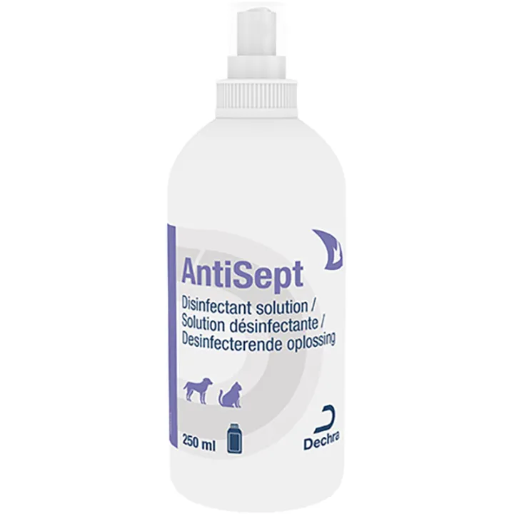 Antisettico spray disinfettante alla clorexidina per cani e gatti