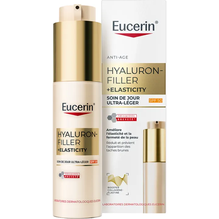 Tratamento de Dia Anti-Envelhecimento Ultra-Leve FPS 50 com Hialurono-Filler + Elasticidade da Eucerin