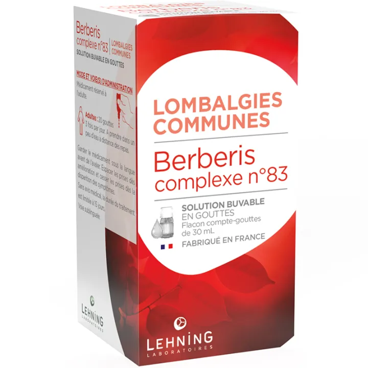 Lehning Berberis L83 homöopathisches Komplexmittel Lumbalgie