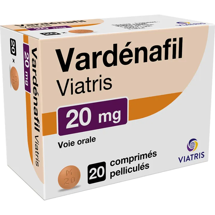 Vardenafil 20 mg Viatris Traitement Érectile comprimés