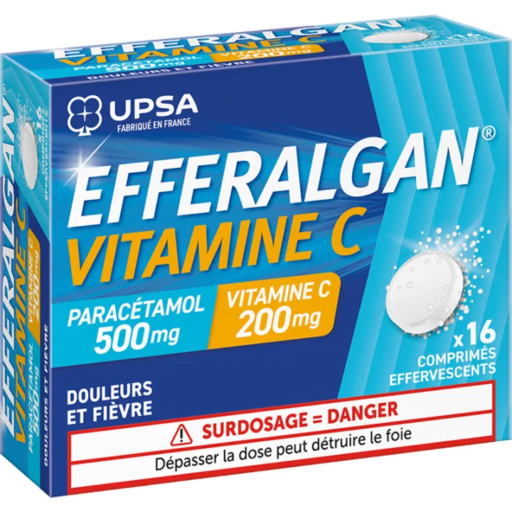 Efferalgan Vitamine C Paracetamol 500 mg/200 mg 16 bruistabletten