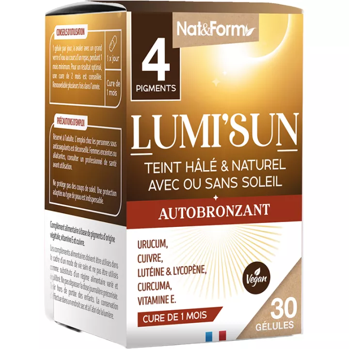 Nat & Form Lumi'Sun Cápsulas autobronceadoras
