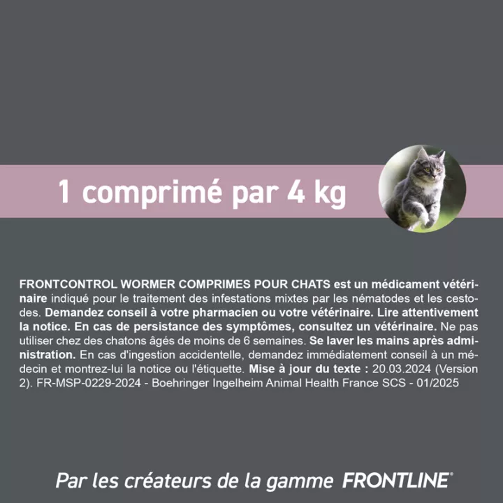 Frontcontrol-Wormer Wurmkur Katzen 2 Tabletten