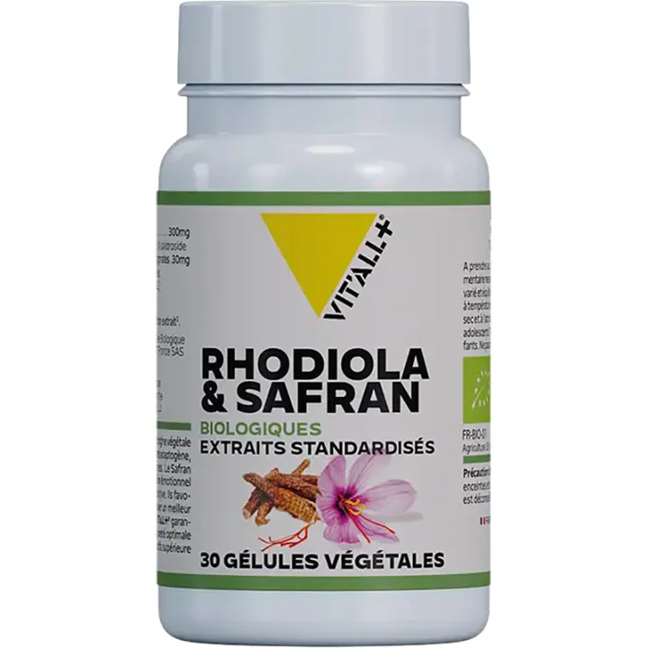 Vitall+ Rhodiola & Saffron 30 cápsulas vegetais