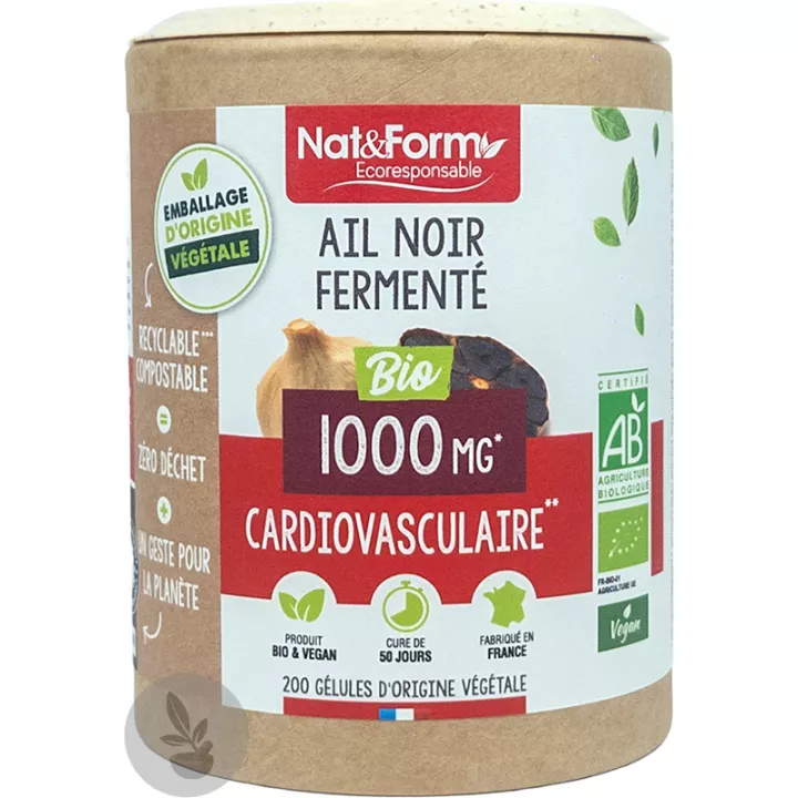Nat & Form Ajo Negro Ecológico 200 cápsulas vegetales 