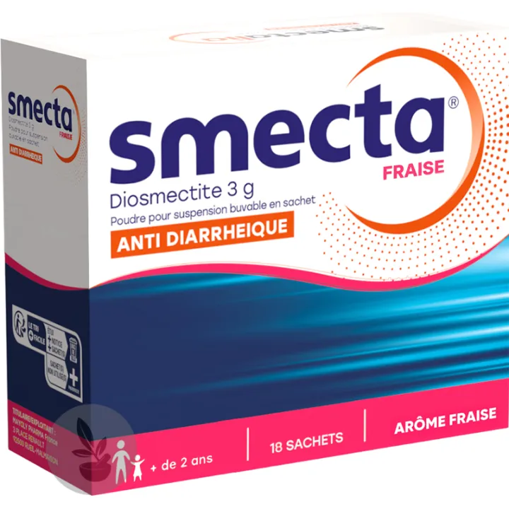 Smecta Anti Diarrhea 18 Sachets Strawberry Flavor