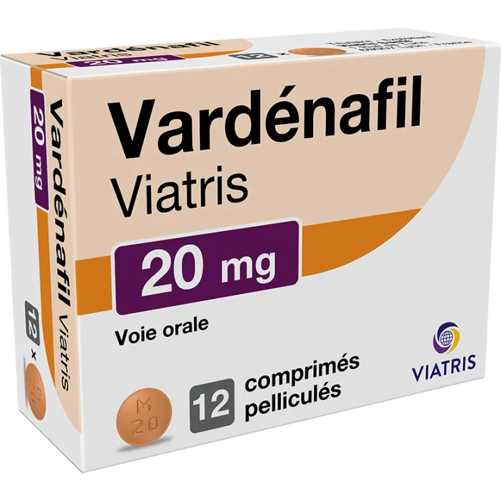 Vardenafil 20 mg Viatris Traitement Érectile comprimés