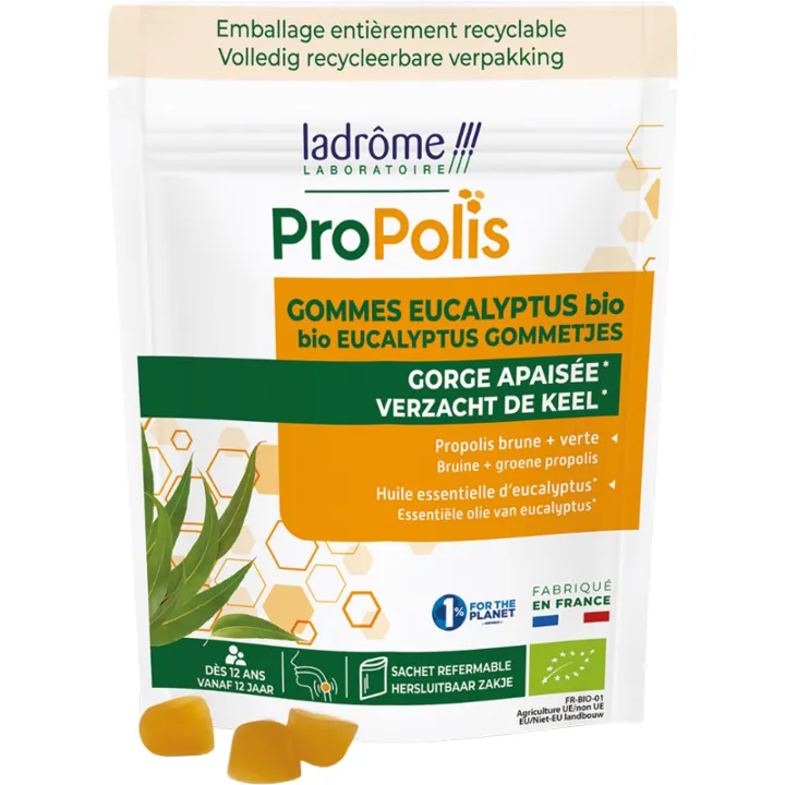 Ladrome Propolis Gommes Bio Eucalyptus 45g