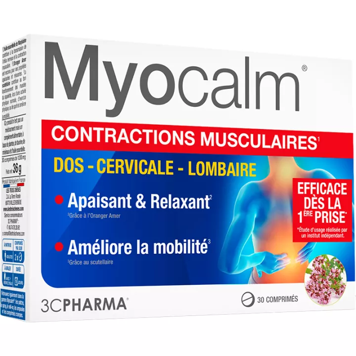 3C Pharma Myocalm Muscle Contractions 30 tablets