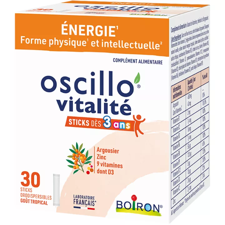 Boiron Oscillo'Vitalité Enfants 30 orodispersible sticks