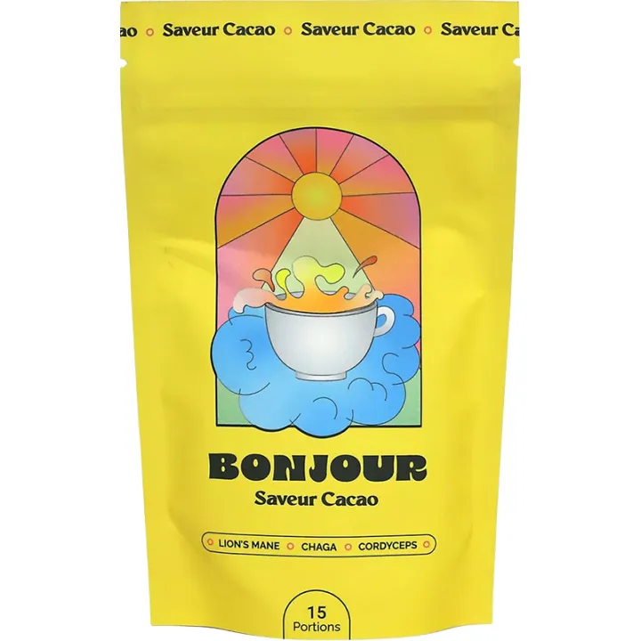 Bonjour Bebida con Setas Adaptogénicas Sabor Cacao 90g