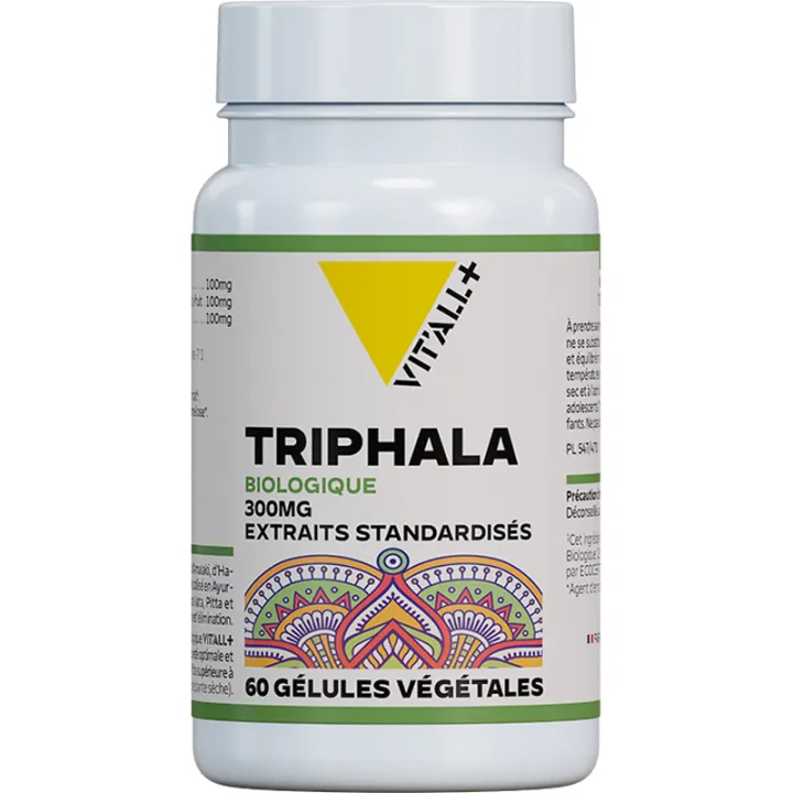 Vitall+ Triphala Bio 300 mg Standardized Extract 60 vegetarian capsules