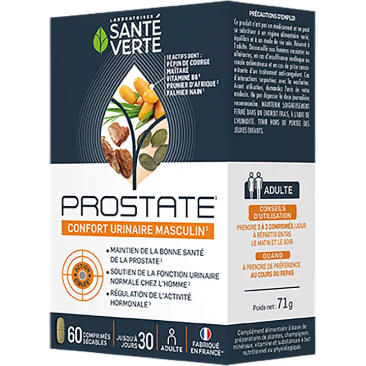 Santé-Verte «Простата» — комфорт мочевыпускания для мужчин, 60 таблеток