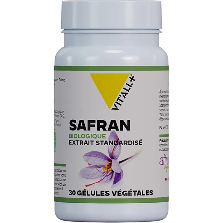 Vitall+ Safran Biologique 30 gélules végétales