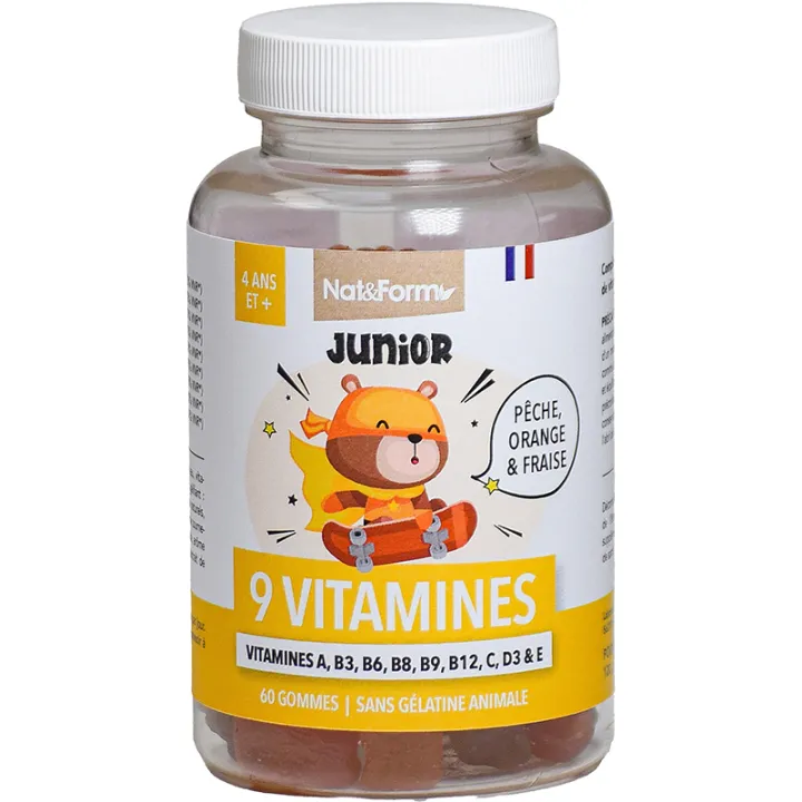 Nat & Form Junior 9 Vitaminas em forma de ursinhos