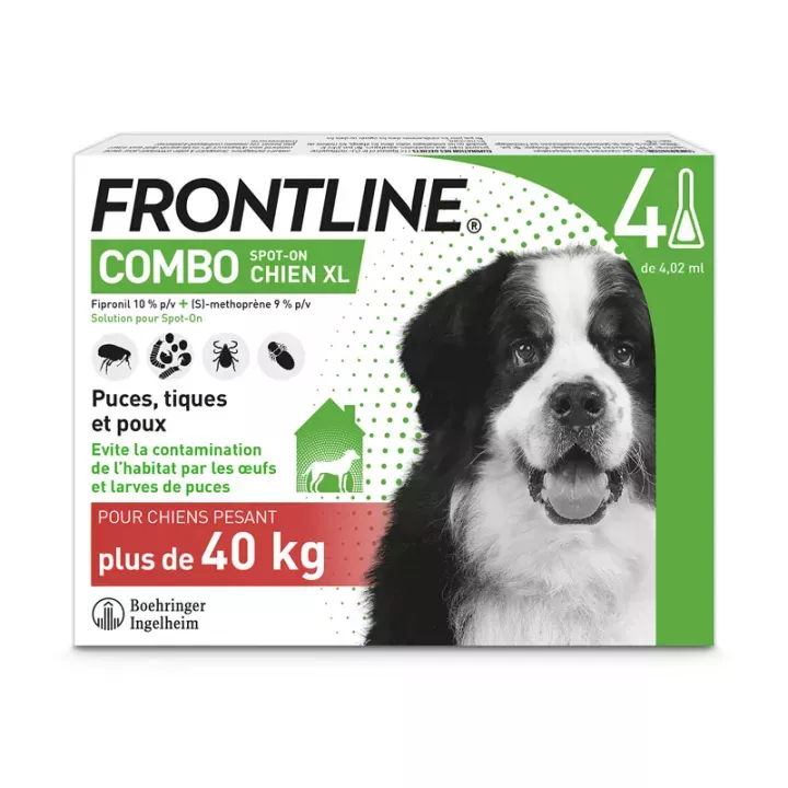 Frontline Combo Chiens XL 40-60 kg 4 Pipettes