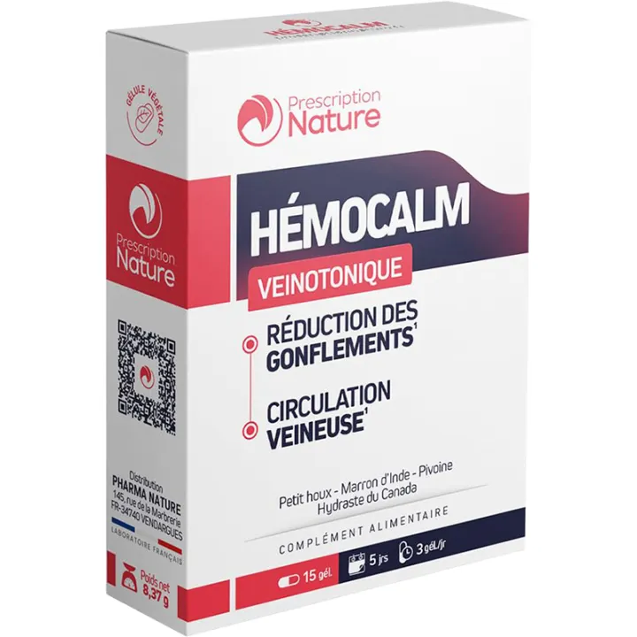 Prescription Nature Hemocalm 15 Gélules