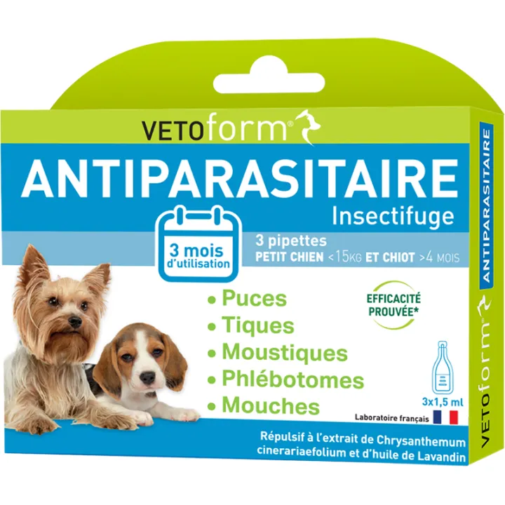 Vetoform Repelente de Insectos para Perros pipetas