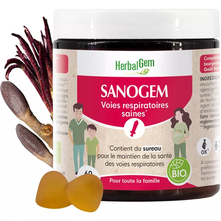 Herbalgem Sanogem Healthy Respiratory Tract 60 Gummies Organic 