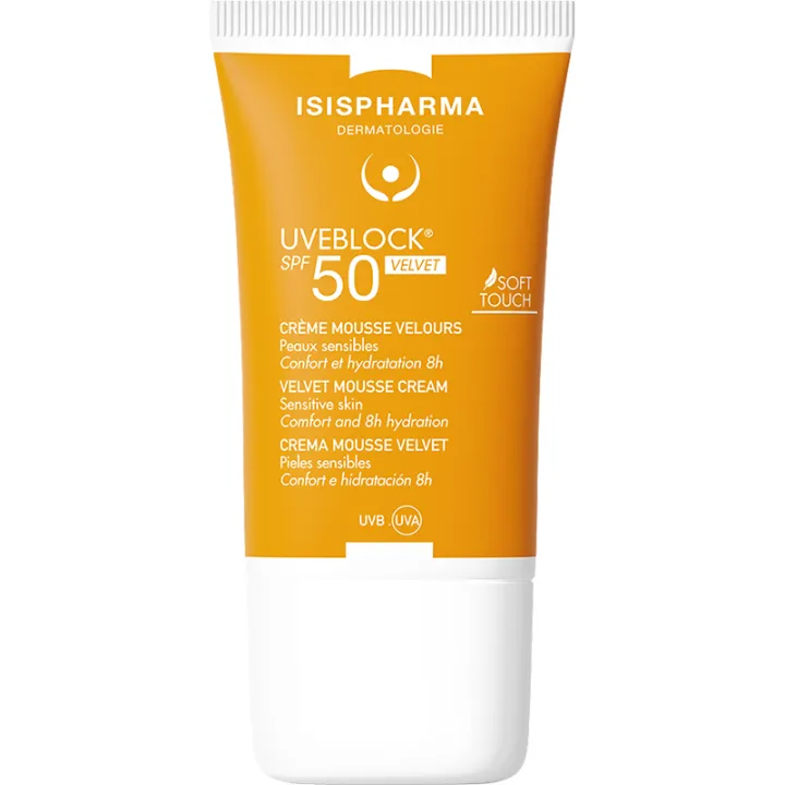 Crème Mousse Velours SPF50 Uveblock Isispharma 40ml