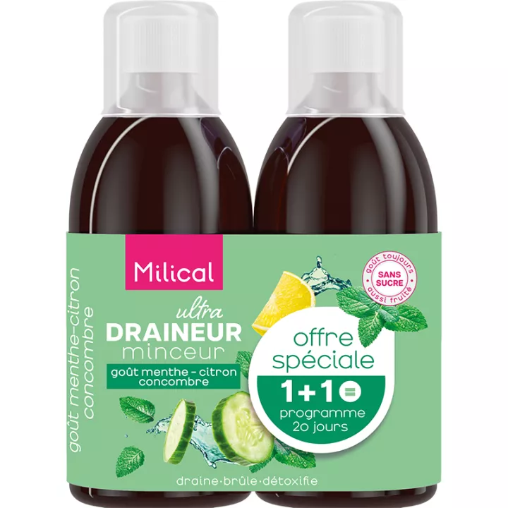 Milical Draineur Minceur Ultra 2 botellas de 500 ml