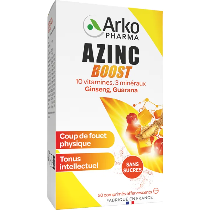 Arkopharma Azinc Boost Ginseng Guaraná 20 Comprimidos