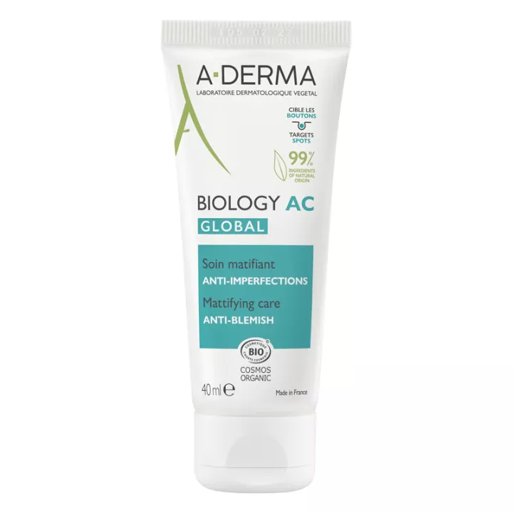 A-Derma Biology AC Global  Soin Matifiant Anti-Imperfections 40 ml