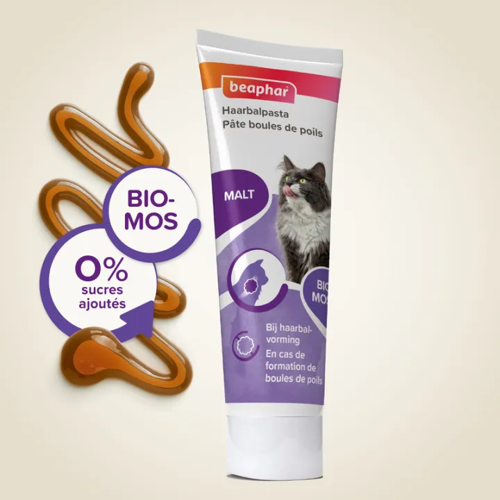 Beaphar Pâte Anti-Boules de Poils au Malt  Pour Chats 100 g