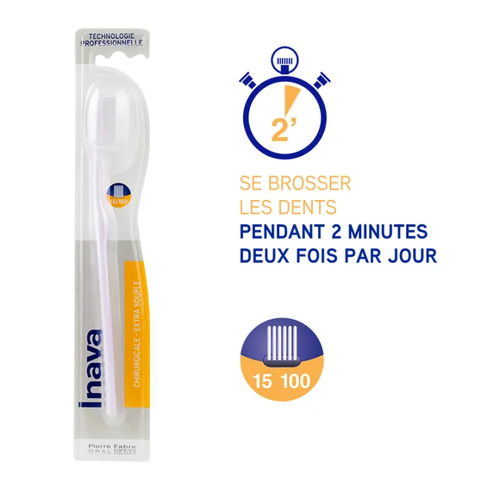 Brosse à dent Inava Chirurgicale 15/100 post-opératoire