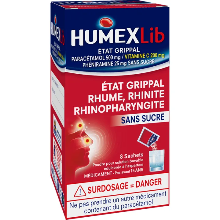 HumexLib Etat Grippal 8 Sachet