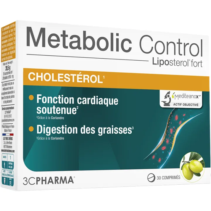 3c Pharma  Metabolic control cholestérol 30 Comprimés